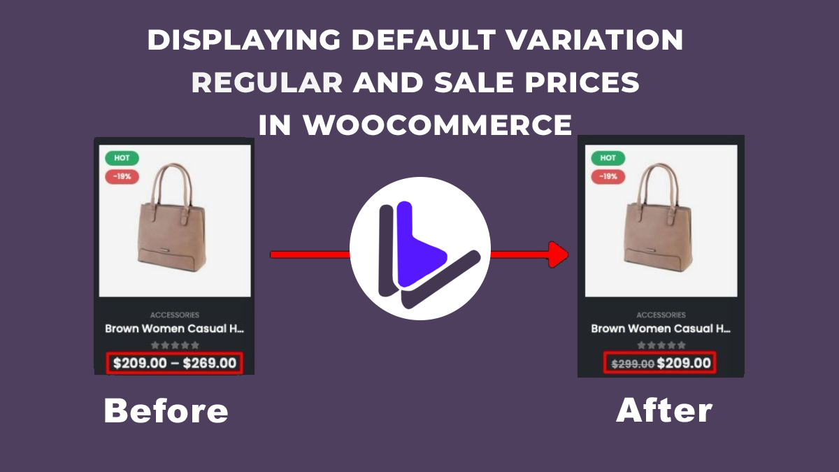 Displaying Default Variation Regular and Sale Prices in WooCommerce