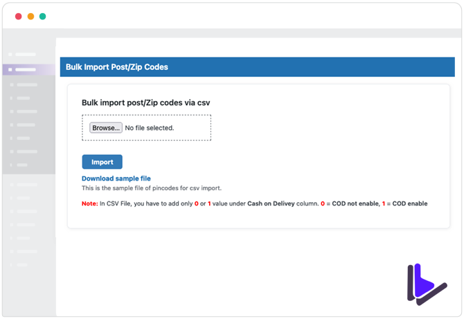 Bulk Import Zipcode / Pincode